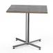 Steelite MGCPRS01GSXX 30x30 Square Bistro Table, 29H, Grey Slate Laminate Top, Brushed Stainless Steel Base 1 image