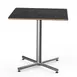 Steelite MGCPRS01MSXX 30x30 Square Bistro Table, 29H, Nero Marquina Marble BHP Laminate Top, Brushed Stainless Steel Base 1 image