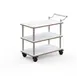 Steelite Serving Cart, 41.5"H, Marble Top, Brushed Stainless Steel Frame, MGCRNX09CSXX 1 image