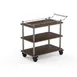 Steelite MGCRNX15WSXX Buffet Service Cart, 41.5x21x36, Bengali Mango Wood, Brushed Stainless Steel 1 image
