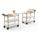 Steelite MGCRNX24CBXX Rollin Top Border Brunch Time Cart, White Carrera Brushed Brass, Mixed Materials 1 image