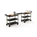 Steelite MGCRNX24MBXX Mogogo Roll'n Mini Brunch Time Station, Nero Marquina Marble, Brushed Brass Finish, 2 Leather Handles 1 image