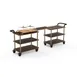 Steelite MGCRNX25WBXX Mogogo Roll'n Mini Coffee Break Station, Bengali Mango Wood, Brushed Brass Finish, Leather Handles, Quiet Ride Casters 1 image