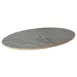 Steelite MGSPOLHG0101 Oval Restaurant Table Top, 42.5x30, Grey Slate BHP Laminate, Bamboo Core 1 image
