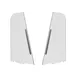 Steelite MGSVSDSM0301 V-Shield Breath Guard End Panels, 35-1/2" x 22-1/4" Acrylic - 2/Set 1 image