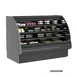 Structural Concepts GHSS456R (CURVED) 51"W x 44-3/8"D x 55-7/8"H Black Stainless Steel Display Case 1 image