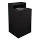 Flash Furniture GC-M-196-BLK-GG 32‑Gallon Trash Can, 46" H x 18" D, Black Melamine Shelf and Handle 1 image