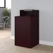 Flash Furniture GC-M-196-MAH-GG 32‑Gallon Trash Can, 46" H, 24" D, Brown, Melamine Overlay, Door 2 image