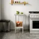 Flash Furniture NH-WT-2418-GG 72" Open Base Work Table w/ Undershelf & Casters - without Backsplash 2 image