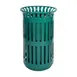 Flash Furniture UF-OTB-01-GRN-GG - 37‑Gallon Trash Can, 40" H x 26" D, Green Steel with Flat Lid 1 image