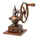 Omcan USA 43680 Manual Coffee Grinder, 100g Hopper, Flywheel, Conic, Beech/Cast Iron, Brown, Italy 1 image
