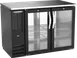 Beverage Air BBN48HC-G-PT-B PassThru Cooler, 48"W x30"D x34"H, 12.6 cu ft, Black 4 Glass Doors, Stl 1 image