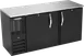 Beverage Air BBN68HC-F-B Bar Cooler, 68" W, 18.24 cu ft, Black, Stainless Top, LED Light, R290 1 image