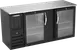 Beverage Air BBN68HC-FG-B Bar Cooler 68"W x 26-3/8"D x 34"H 18.24 cu ft Black/SS 2 Doors R290 115V 1 image