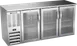 Beverage Air BBN72HC-G-S Cooler, 72"W x 26-3/8"D x 34"H, 19.6 cu ft, 3 Glass Doors, Stainless, LED 1 image