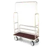 Forbes Industries 2493 Brushed Stainless Steel Luggage Cart w/ Carpeted Deck 1 image