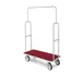 Forbes Industries 2495-RD-GY Economy Luggage Cart w/ Red Carpeted Steel Deck 1 image