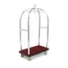 Forbes Industries 2517-SS Birdcage Luggage Cart w/ (2) Push Bars and Carpeted Deck 1 image