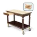 Forbes Industries 5520 Service Cart w/ Avonite Top, (2) Wood Veneer Shelves 1 image