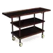 Forbes Industries 5524 Slimline Service Cart w/ (3) Wood Veneer Shelves, (2) Drop Leaves 1 image