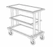 Forbes Industries 5534 Service Cart, Open, (3) Wood Veneer Shelves, Wood Top 1 image