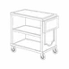 Forbes Industries 5562 Service Cart w/ (3) Shelves and Drop Leaf 1 image