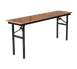 Forbes Industries 600-2472A 600 Series Training Folding Table, Rectangular, 24" x 72" x 30"H, Plywood Top w/ Walnut Stain & UV Polycoat 1 image