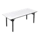 Forbes Industries 600-3096A-PAD 600 Series Banquet Folding Table, Rectangular 30" x 96" x 30"H, 5/8" Plywood Top with White Padded Vinyl 1 image