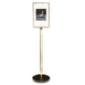 Forbes Industries 6817 Poster Stand, 14" x 22" Window, 70" H, Brass Post, Weighted Base, Coat 1 image