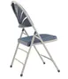 National Public Seating 1115 Fan Back Folding Chair with Dark Blue Plastic Seat & Back - (Pack of 4 2 image
