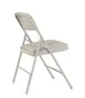 National Public Seating 1202 Vinyl Upholstered Double Hinge Folding Chair, Warm Grey (Pack of 4) 2 image