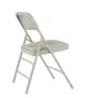 National Public Seating 1302 Folding Chair with Warm Gray Vinyl Padded Seat - (Pack of 4) 2 image