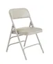 National Public Seating 1302 Folding Chair with Warm Gray Vinyl Padded Seat - (Pack of 4) 1 image