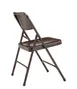 National Public Seating 203 200 Series Premium All-Steel Double Hinge Brown Folding Chair (Pack of 4) 2 image
