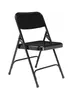 National Public Seating 210 200 Series Premium All-Steel Double Hinge Black Folding Chair (Pack of 4) 1 image