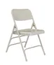 National Public Seating 200 Series Premium 302 Deluxe All-Steel Triple Brace Grey Folding Chair (4-Pack) 1 image