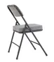 National Public Seating 3212 NPS 3200 Series Premium 2" Fabric Upholstered Double Hinge Grey Folding Chair (Pack of 2) 2 image