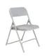 National Public Seating 802 NPS 800 Series Premium Lightweight Grey Plastic Folding Chair, (Pack of 4) 1 image