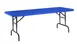 National Public Seating BTA-3072 NPS® 30" x 72" Height Adjustable Heavy Duty Folding Table, Blue 1 image