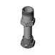 T&S Brass BF-0401 Big-Flo Faucet Extension, Swivel, 4-3/8" H, Gasket, 1/2" Npt 1 image
