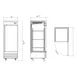 Hurakan HKN-GXE18F1C 27" One Solid Door Reach-In Freezer, Bottom Mounted, 19 cu. ft. 2 image