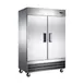 Hurakan HKN-GXE47F2E 54" Two Solid Door Reach-In Freezer, Bottom Mounted, 47 cu. ft. 1 image