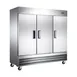 Hurakan HKN-GXE72R3E 81" 3 Solid Door Reach-In Refrigerator, Bottom Mounted, 72 cu. ft 1 image