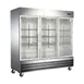 Hurakan HKN-GXE72R3G 81" 3 Glass Door Reach-In Refrigerator, Bottom Mounted, 72 cu. ft 1 image