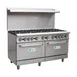 Hurakan HKN-XRFG60O10 A/W 60" Floor Commercial Gas Range, 10 Open Burners, 2 Ovens, 362.000 BTU 1 image