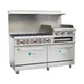 Hurakan HKN-XRFG60O6GB24 A/W 60" Commercial Gas Range w/ 6 Burners & 24" Griddle and Broiler 1 image