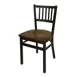 BFM Seating 2090C-SB ASH Indoor Troy Side Chair with Slat Back, Black 1 image