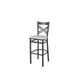 BFM Seating 2130BAWR-SB Akrin Barstool, Criss Cross Back, Antique Wash Relic Seat, Steel Frame, Sand Black Finish 1 image