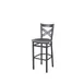 BFM Seating 2130BCSR-SB Akrin Criss Cross Back Barstool, Sand Black Finish, Footrest, Steel Frame 1 image