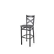 BFM Seating 2130BRCR-SB Akrin Back Barstool, Cross Back, Rustic Copper Relic Seat, Sand Black Steel Frame 1 image